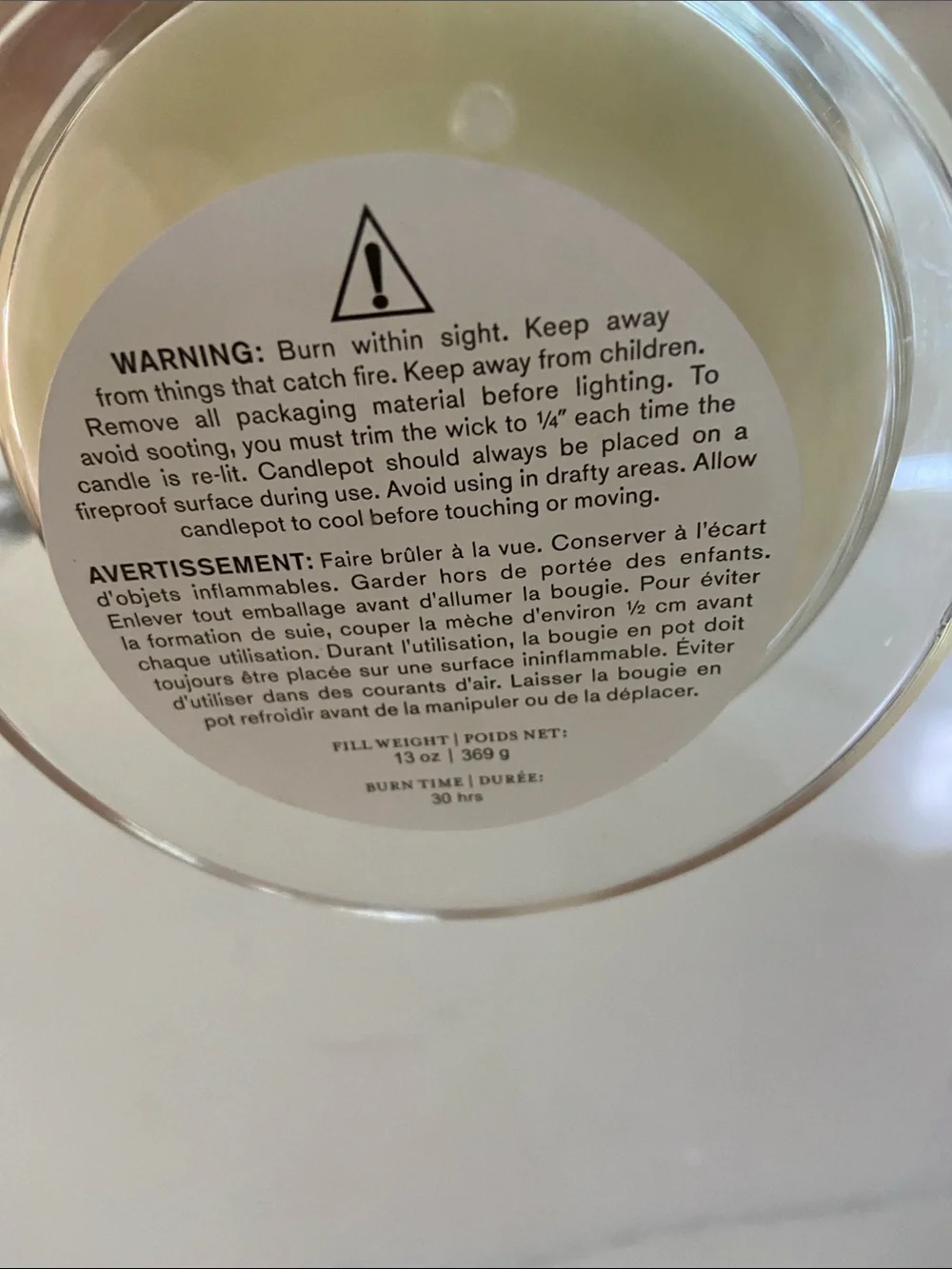 Pottery Barn White Fig Jasmine Candle - Deep Plum